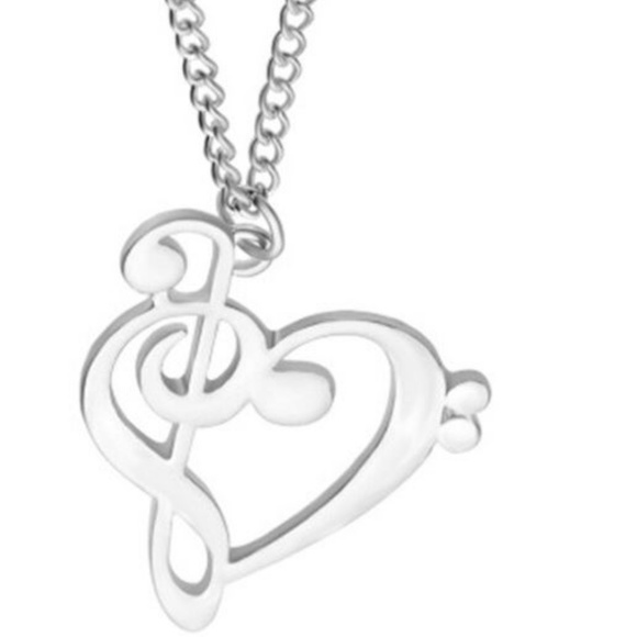 Musical Note Heart Necklace - Picture 4 of 8